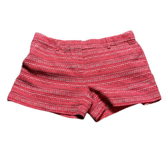 Artisan NY Women's Size 6 Mid Rise‎ Red Multicolor Striped Tweed Style Shorts - Picture 1 of 9